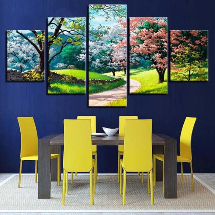 Flower Tree Spring - Canvas Wall Art Painting | Bowlift