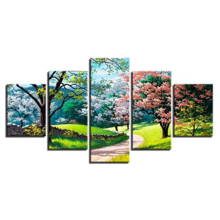 Flower Tree Spring - Canvas Wall Art Painting | Bowlift