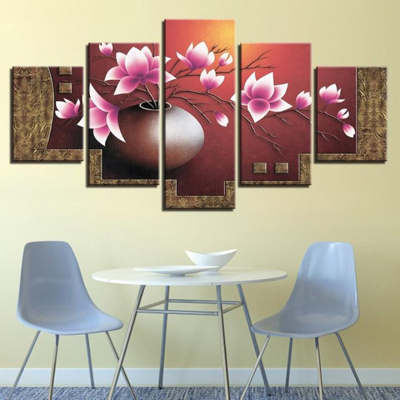 Magnolia Flowers - Canvas Wall Art Painting | Bowlift