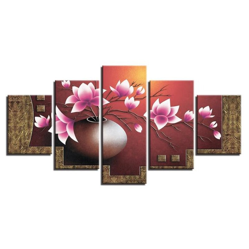 Magnolia Flowers - Canvas Wall Art Painting | Bowlift