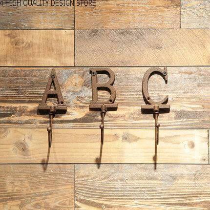 BowLift | 3CS Iron Wooden Alphabet Hanging Hooks