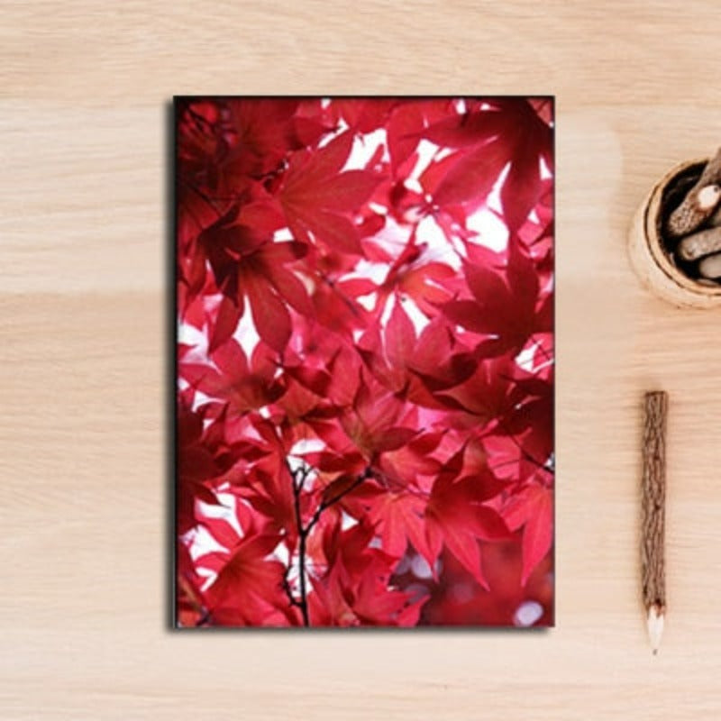 Nordic Red Leaf Artistic Conception Poster - Canvas Wall Art Painting | Bowlift