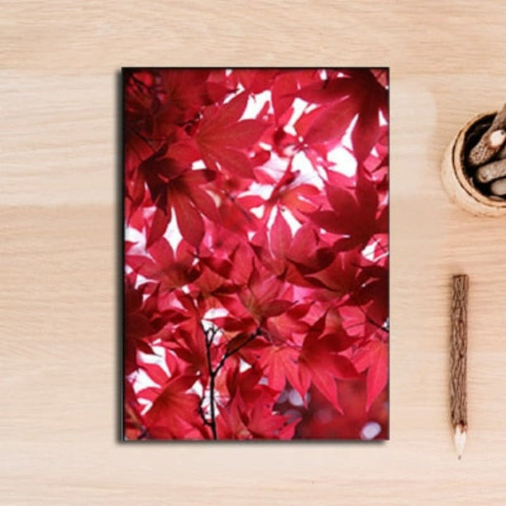Nordic Red Leaf Artistic Conception Poster - Canvas Wall Art Painting | Bowlift