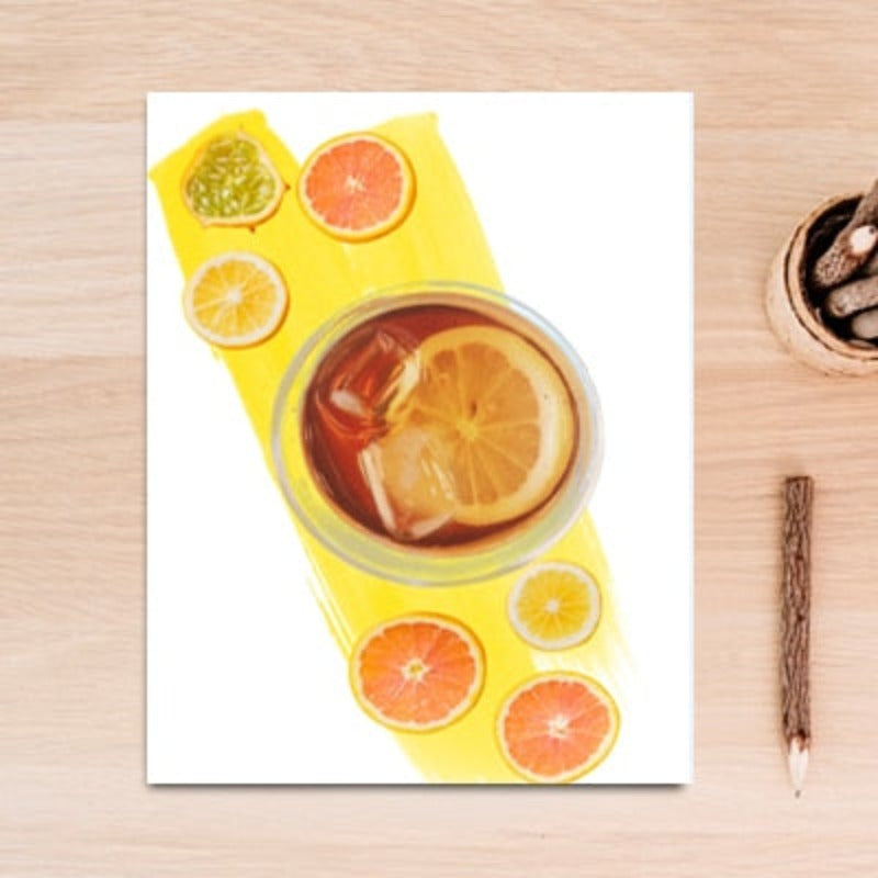 Inspirational Life Quotes Fruit Tea - Canvas Wall Art Painting | Bowlift