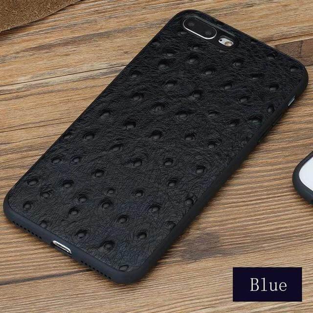 BowLift | Genuine Leather Ostrich Skin Texture Iphone Cases