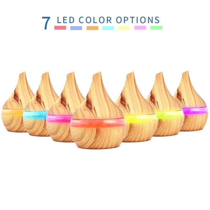 BowLift | Wood Grain Electric Air Humidifier Ultrasonic Essential Oil Diffuser