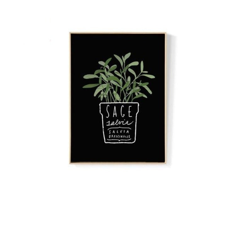 Potted Herbs - Canvas Walls Art Painting | Bowlift