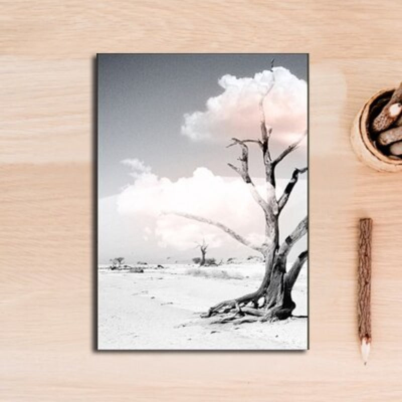 Pink Seascape Bus Healing Girl - Canvas Wall Art Painting | Bowlift