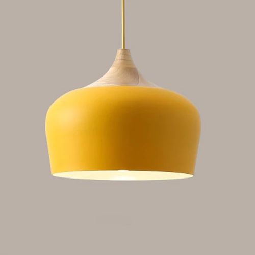 BowLift | Pendant lights made of metal and wood in delicate pastel shades
