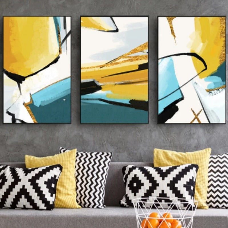 Multi Colors Wall Art Decorations - Canvas Wall Art Painting | Bowlift