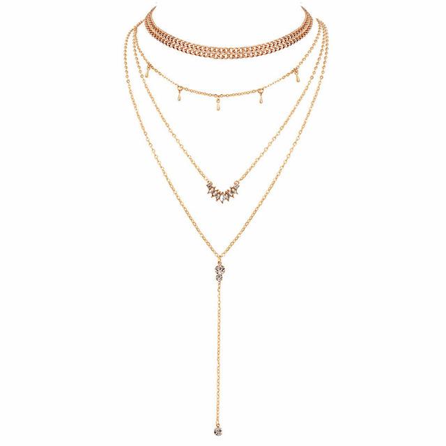 Multi Layered Boho Droplet Necklaces | Bowlift