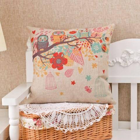 BowLift | Bird Pattern Decorative Home Pillow Cases