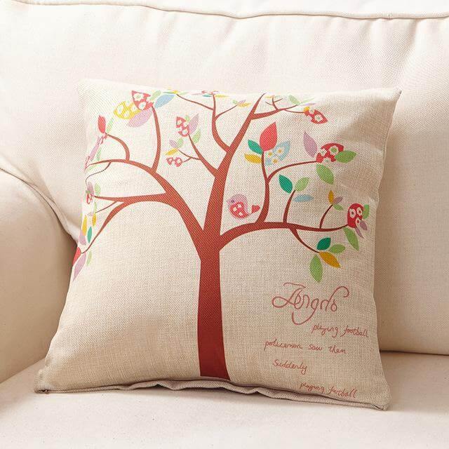 Decorative Tree Printed Home Cute Pillow Cases | Bowlift