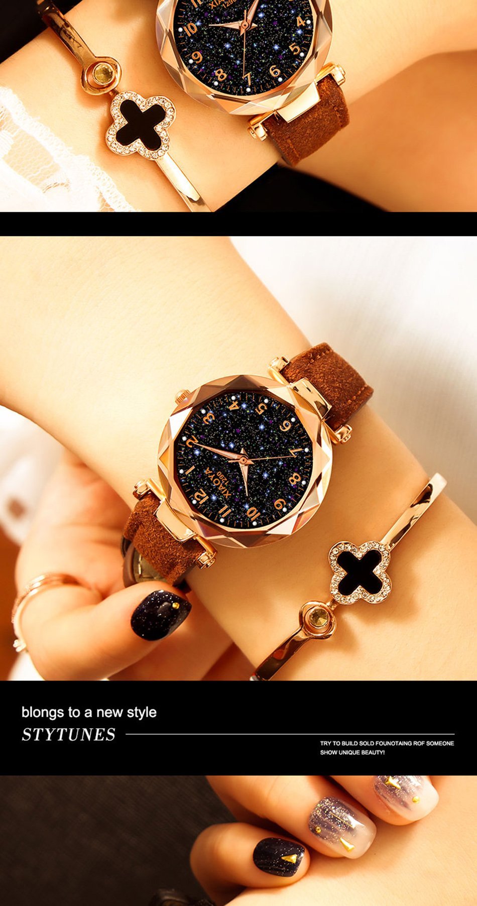 BowLift | Multiple Colors Galaxy Star Designer Women's Bracelet Watch