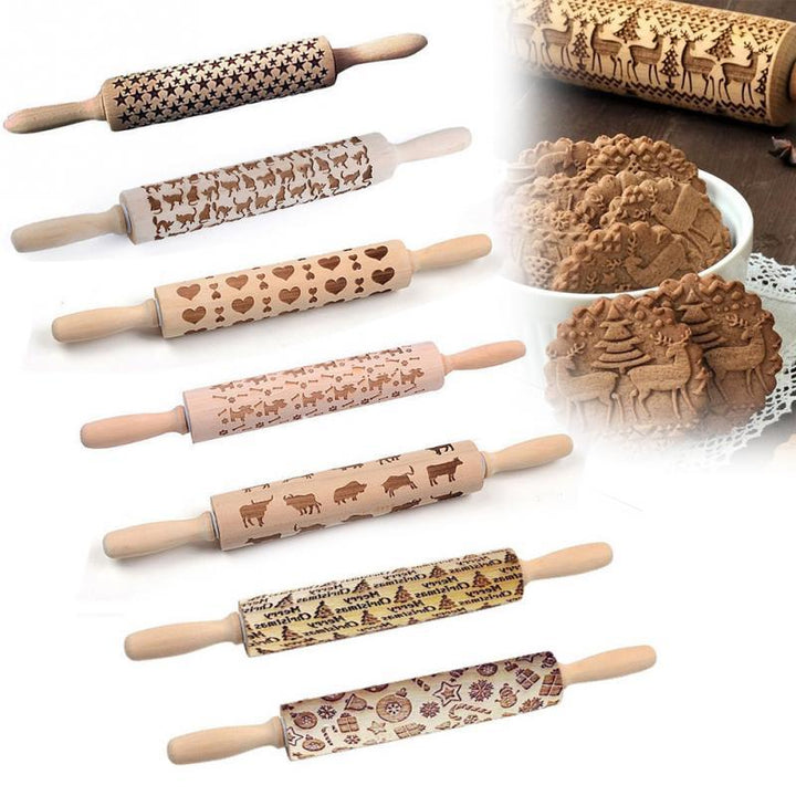 BowLift | Engraved rolling pin for creative patterns