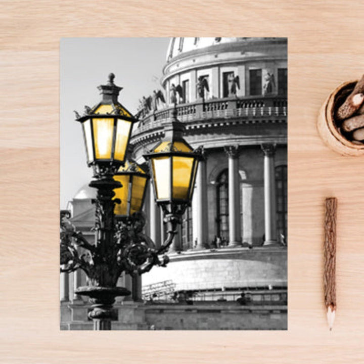 Vintage City Landscape Yellow Poster And Print On | Bowlift