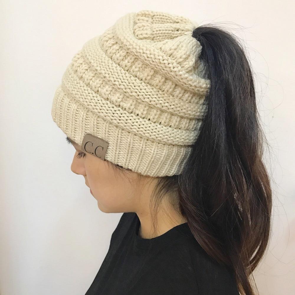 Soft Knit Ponytail Beanie Hat | Bowlift
