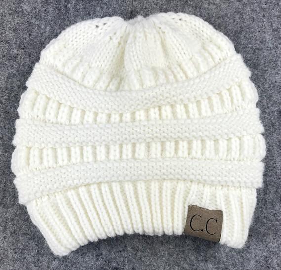Soft Knit Ponytail Beanie Hat | Bowlift