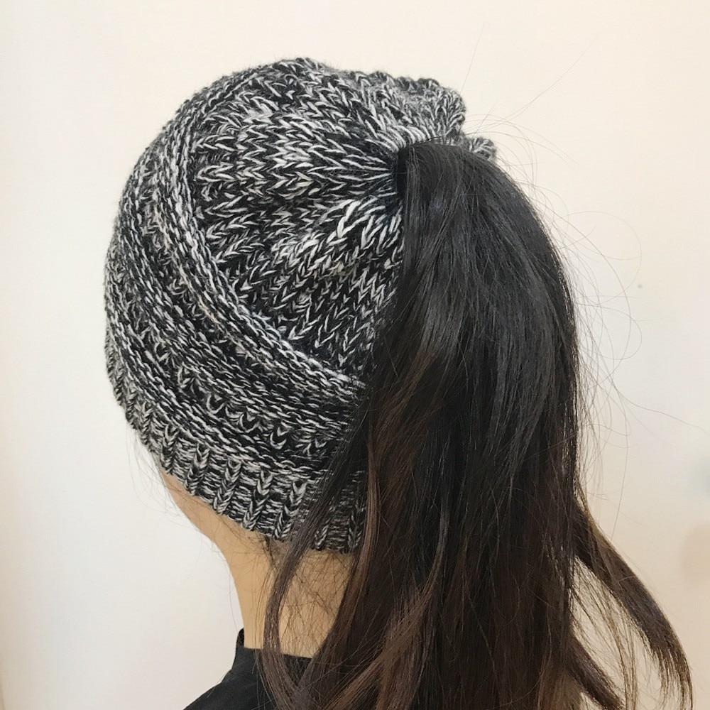 Soft Knit Ponytail Beanie Hat | Bowlift