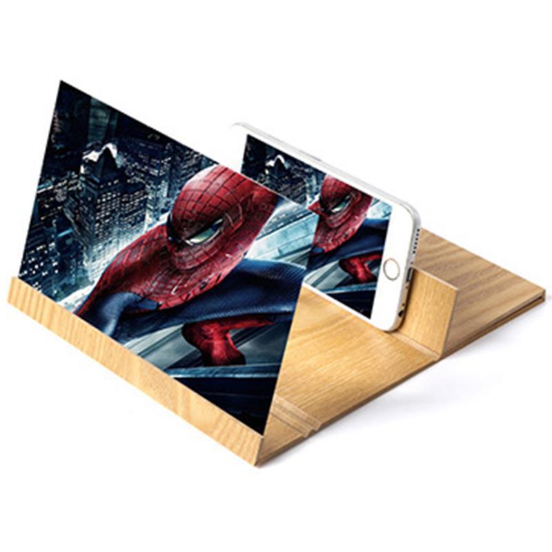 BowLift | 12inch Screen Magnifier High Definition Wooden Mobile Video Amplifier With Stand Anti-radiation