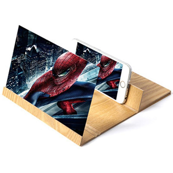 BowLift | 12inch Screen Magnifier High Definition Wooden Mobile Video Amplifier With Stand Anti-radiation