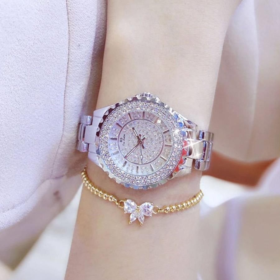 BowLift | Montre Fashion Designer Luxury Diamond Silver Women Watch