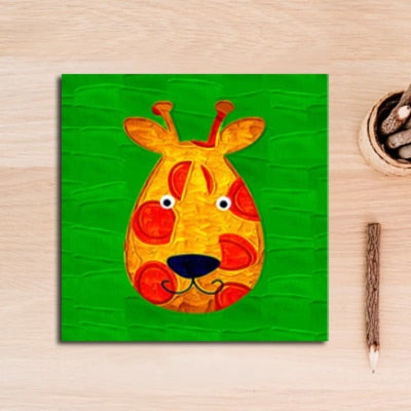 Cartoon Animals Nursery - Canvas Wall Art Painting | Bowlift
