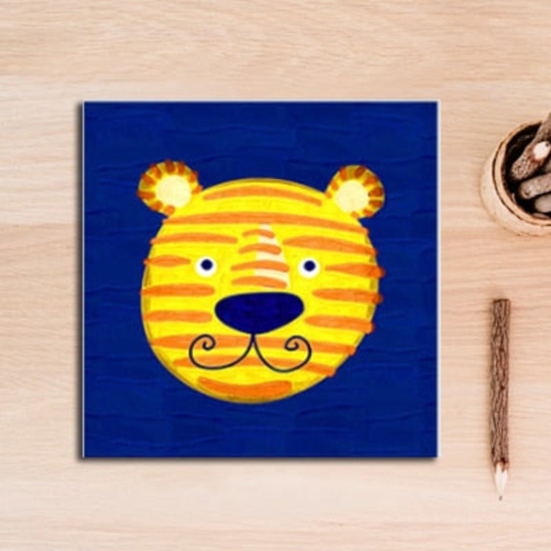 Cartoon Animals Nursery - Canvas Wall Art Painting | Bowlift
