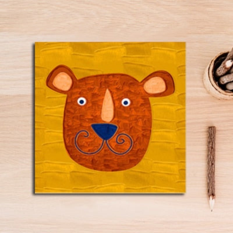 Cartoon Animals Nursery - Canvas Wall Art Painting | Bowlift