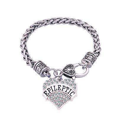 BowLift | Women's Epileptic Medical Alert Bracelet - Crystal Heart