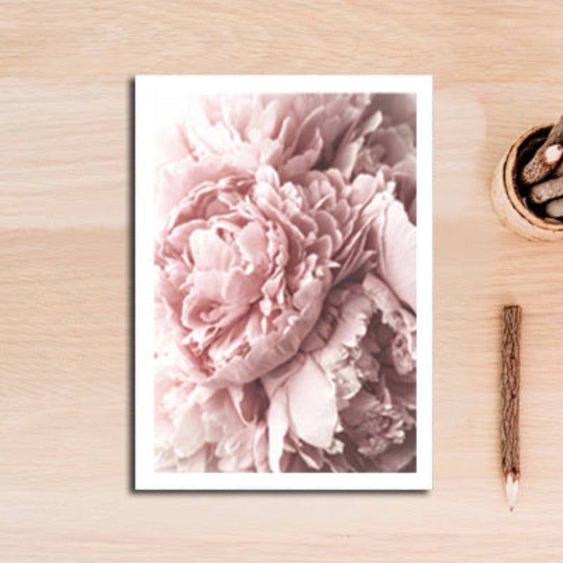Modern Pink Flamingo Peony Flowers - Canvas Wall Art Painting | Bowlift