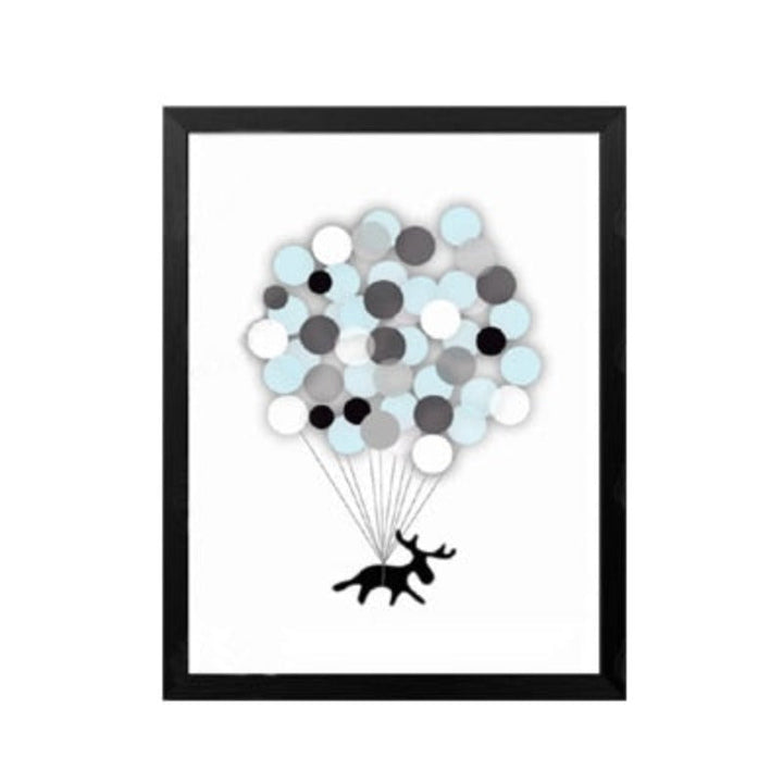 Cartoon Panda Balloon Kids Gift - Canvas Wall Art Painting | Bowlift