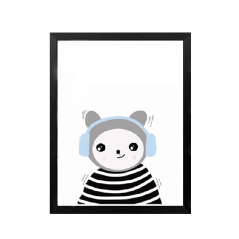 Cartoon Panda Balloon Kids Gift - Canvas Wall Art Painting | Bowlift