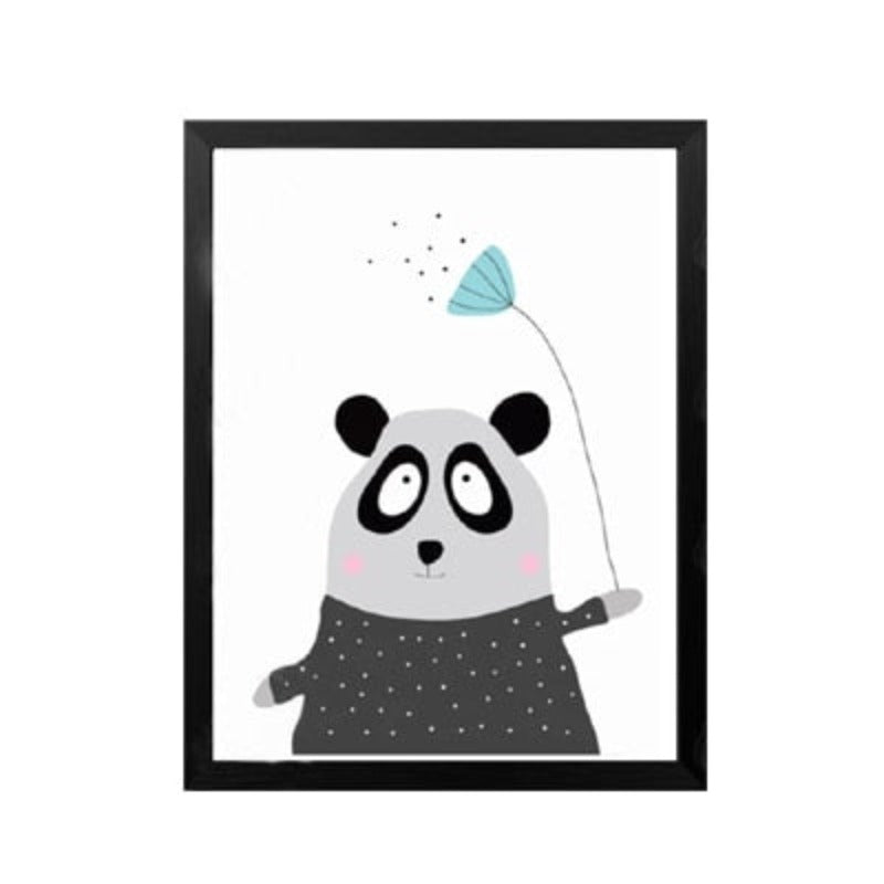 Cartoon Panda Balloon Kids Gift - Canvas Wall Art Painting | Bowlift