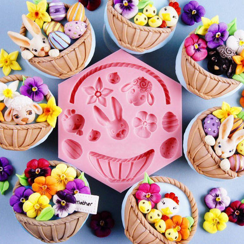 Silicone Easter Molds -  Egg Rabbit Flower | Bowlift