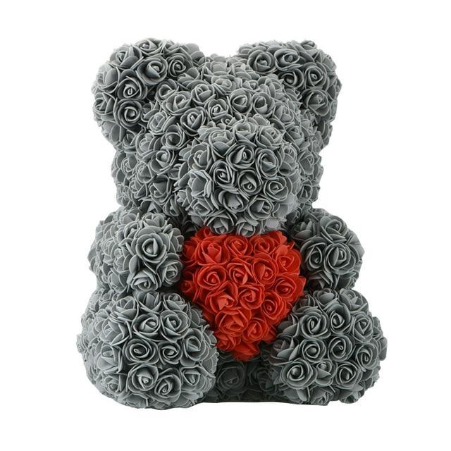 Rose Teddy Bear with Heart | Bowlift