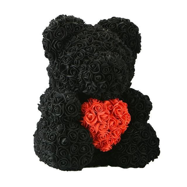 Rose Teddy Bear with Heart | Bowlift