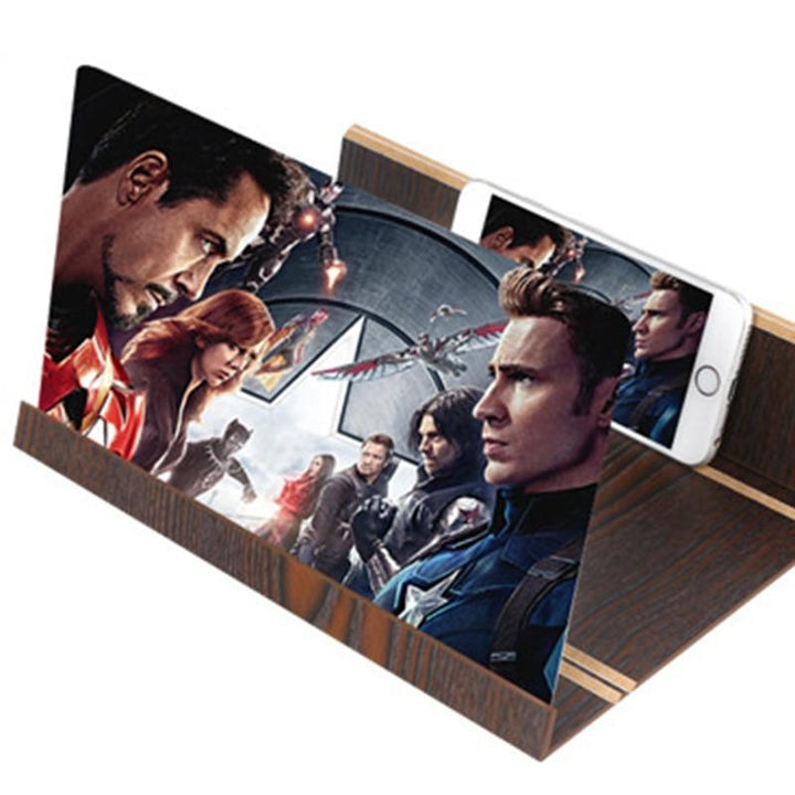BowLift | 12inch Screen Magnifier High Definition Wooden Mobile Video Amplifier With Stand Anti-radiation