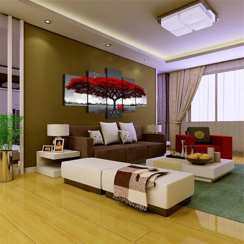 Red Tree - Canvas Wall Art Painting | Bowlift