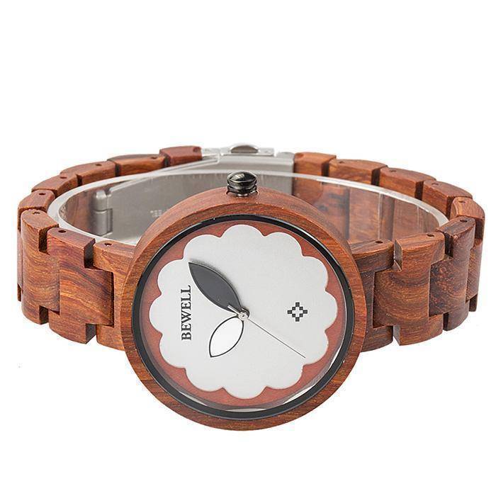 BowLift | Womens Sandalwood and Ebony Wooden Watch - Analog Quartz Wristwatch