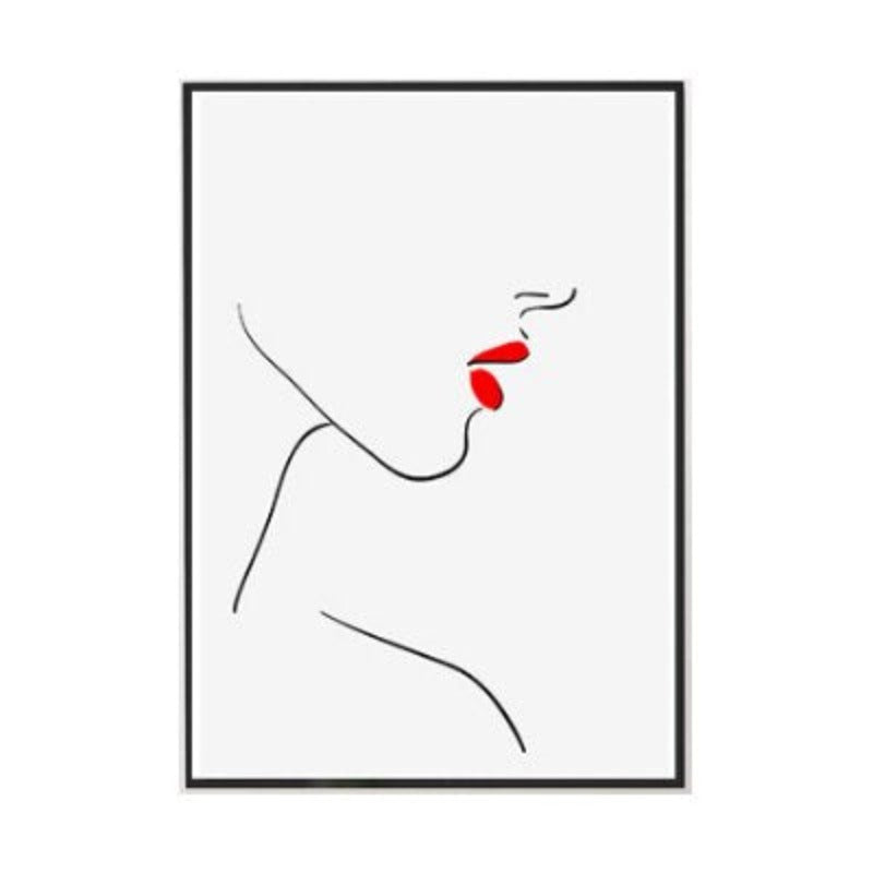 Makeup Lips  - Canvas Wall Art Painting | Bowlift