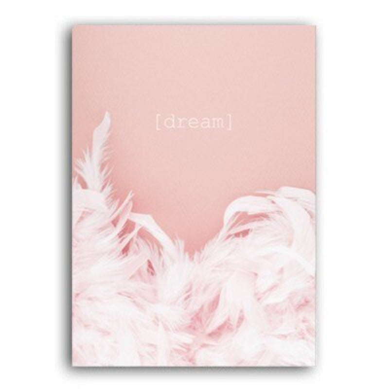 Modern Warm Pink Nordic Fellow Dream - Canvas Wall Art Painting | Bowlift