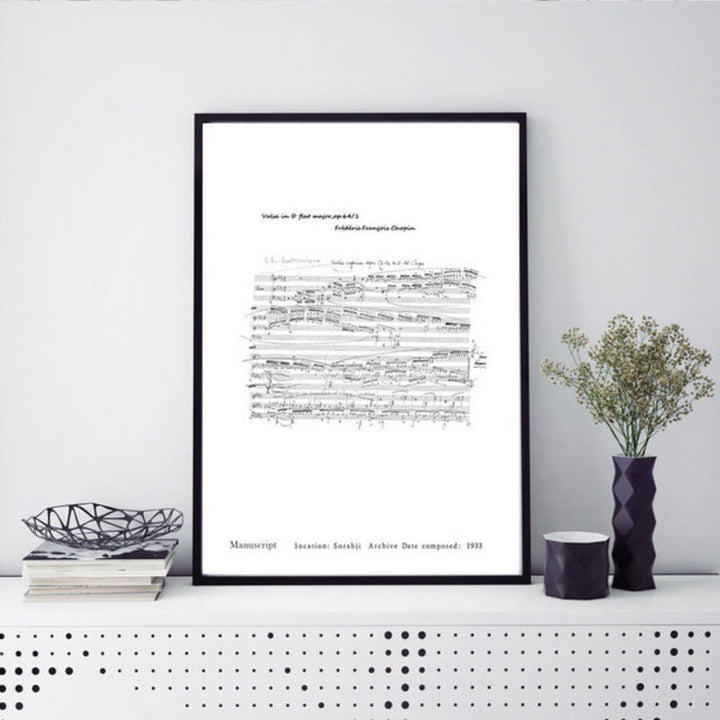 Chopin Writing Seaside Forest - Canvas Wall Art Painting | Bowlift