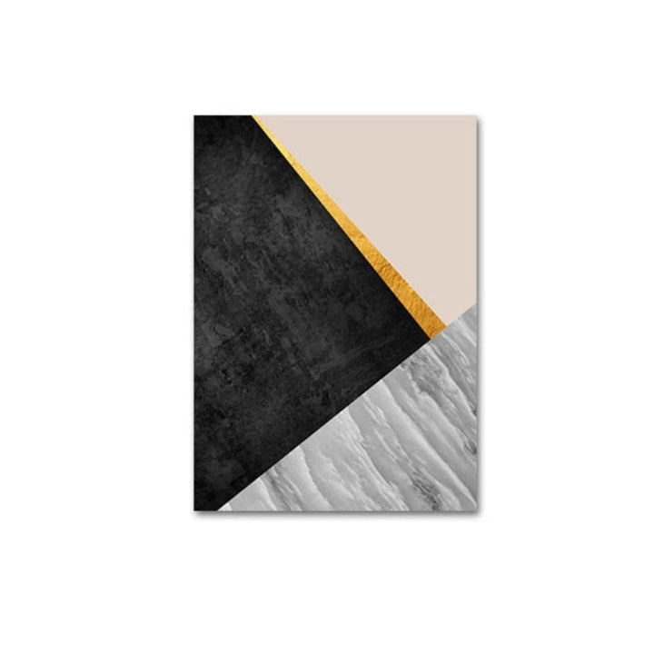 Geometric Fashion Triangles - Canvas Wall Art Painting | Bowlift