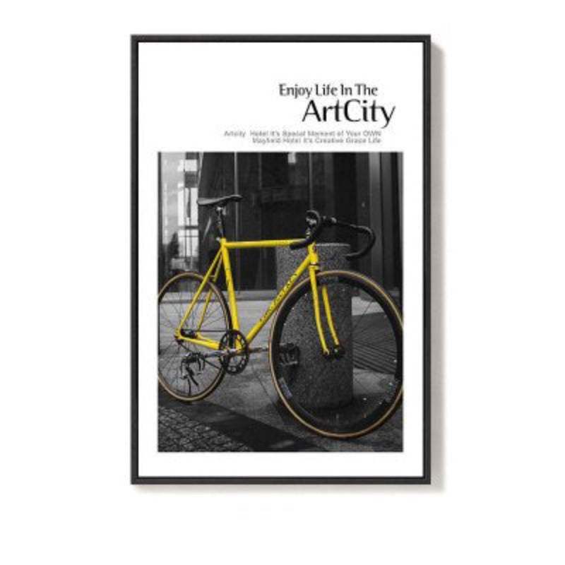 Modern Yellow City Life Landscape Paintings - Canvas Wall Art Painting | Bowlift