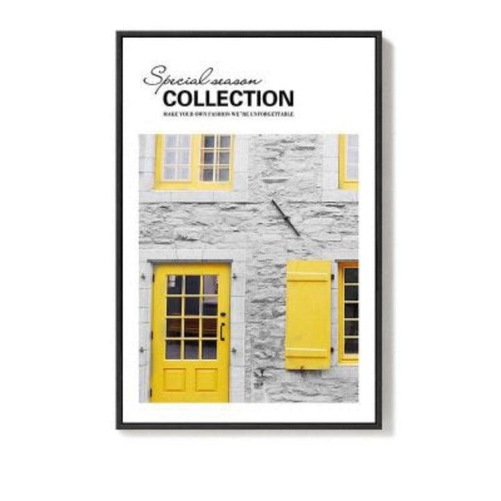 Modern Yellow City Life Landscape Paintings - Canvas Wall Art Painting | Bowlift