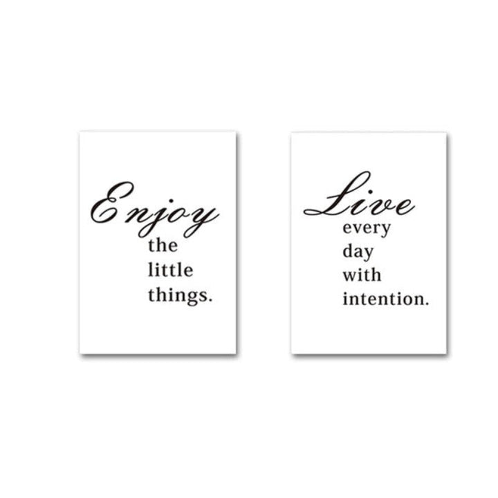 Minimalist Enjoy Little Things Life Quote Live Letters Wall Art Prints | Bowlift