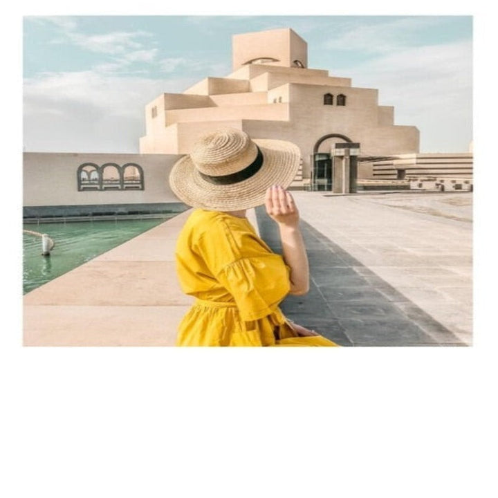 Modern Yellow Landscape Wall Art Poster - Canvas Wall Art Painting | Bowlift