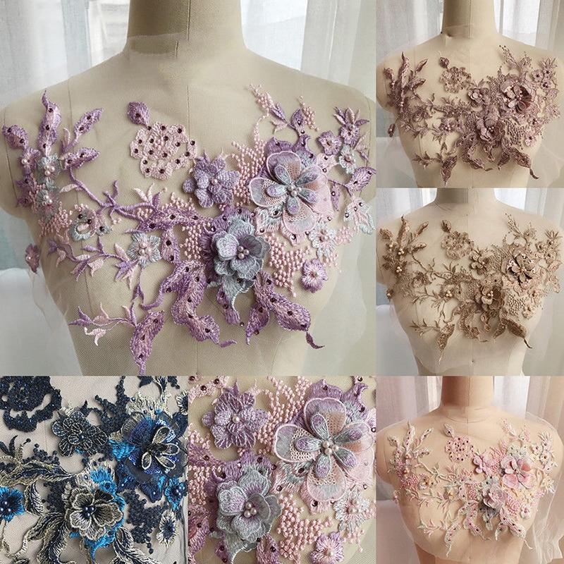 Embroidered Beaded Flower Sew-able Patch | Bowlift