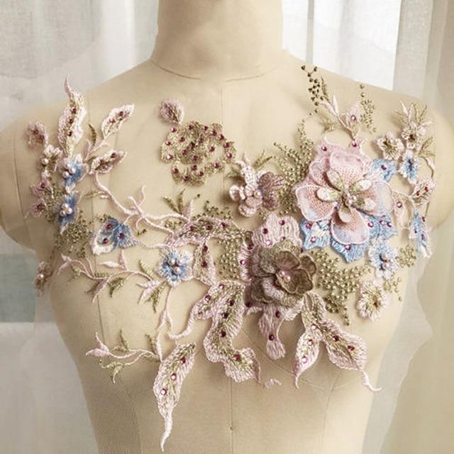 Embroidered Beaded Flower Sew-able Patch | Bowlift
